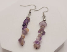 Load image into Gallery viewer, Cute Silver tone Crystal Earrings Handmade Reiki & Chakra Gifts
