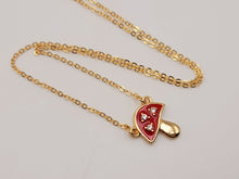 Load image into Gallery viewer, Mushroom Necklace for Women, Boho Jewelry for Gift, Gold Tone Mushroom Pendant,