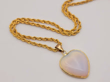 Load image into Gallery viewer, Natural Handmade Crystal Necklace Gold Tone Opal Healing Crystal Choker Necklace Gold tone
