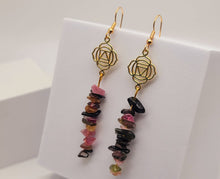 Load image into Gallery viewer, Handmade Rainbow Quartz Natural Drop Earrings , Crystal Earrings