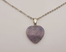 Load image into Gallery viewer, Natural Rainbow Fluorite Handmade Heart Pendant Necklace