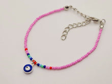 Load image into Gallery viewer, Turkish Evil Eye Protection Bracelet Pink Color, Fashion Bracelet