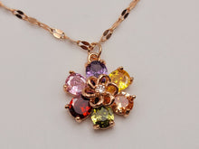 Load image into Gallery viewer, Gorgeous Flower Colorful Stainless Steel Necklace - Healing necklace