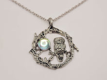 Load image into Gallery viewer, Crystal Necklace Wired Owl Necklace MoonStone