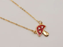 Load image into Gallery viewer, Mushroom Necklace for Women, Boho Jewelry for Gift, Gold Tone Mushroom Pendant,