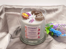 Load image into Gallery viewer, Honey Bunny Natural Soy Wax Candle Highly Scented with Smokey Quartz Crystals