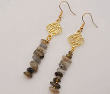 Load image into Gallery viewer, Handmade Labradorite Natural Drop Earrings , Stone Earrings