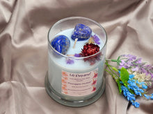 Load image into Gallery viewer, Pineapple Orchid Natural Soy Wax Candle Highly Scented with Lapis Lazuli Crystals