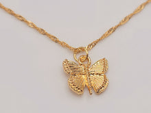 Load image into Gallery viewer, Butterfly Necklace - Trendy Butterfly necklace Gold tone