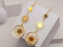 Load image into Gallery viewer, Pressed Wild Flower Earrings | Multi Flower Earrings | Resin Jewelry