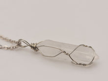 Load image into Gallery viewer, Clear Quartz Handmade Point Necklace Hexagon Chain Pendant