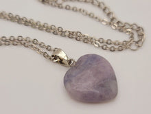 Load image into Gallery viewer, Natural Rainbow Fluorite Handmade Heart Pendant Necklace