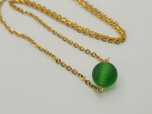 Load image into Gallery viewer, 100 % Natural Handmade Crystal Moldavite Necklace Gold Wire Wrapped Healing Crystal Necklace