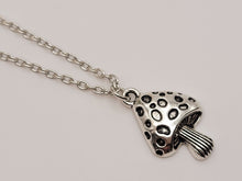 Load image into Gallery viewer, Mushroom Necklace for Women, Boho Jewelry for Gift, Silver Mushroom Pendant, Hippie