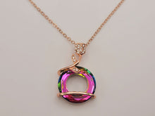 Load image into Gallery viewer, Rose Pendant necklace, Colorful necklace Rose Flower Necklace,