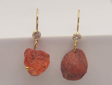 Load image into Gallery viewer, Handmade Carnelian Natural Drop Earrings , Stone Earrings