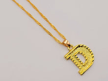 Load image into Gallery viewer, Fashion Initial Letter Necklace, Tiny Alphabet Pendant Gold Color Necklace