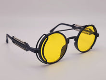 Load image into Gallery viewer, Steampunk Goggles Glasses Round Sunglasses Emo Retro Vintage Yellow