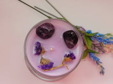 Load image into Gallery viewer, Wild Opium  Natural Soy Wax Candle Highly Scented with Amethyst Crystals