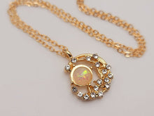 Load image into Gallery viewer, Moon Pendant necklace, 18mm gold plated charm, Shinny MOON