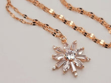 Load image into Gallery viewer, Gorgeous Sunflower Dainty Necklace - gift for her Rose Gold Tone