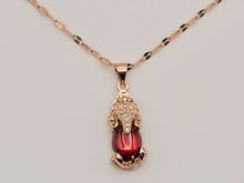 Load image into Gallery viewer, Carnelian Pendant Necklace Elephant Shaped, Handmade