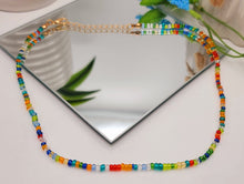 Load image into Gallery viewer, Bohemian Finds, Cute Colorful Choker necklace Handmade, Crystal beaded