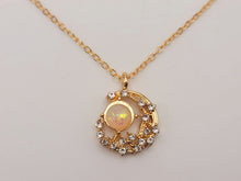 Load image into Gallery viewer, Moon Pendant necklace, 18mm gold plated charm, Shinny MOON