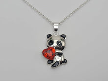 Load image into Gallery viewer, I Love You Necklace Panda - Trendy Heart necklace Silver tone