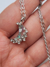 Load image into Gallery viewer, Moon Pendant necklace, 18mm Silver plated pewter charm, Gorgeous Shinny MOON Necklace