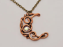 Load image into Gallery viewer, Trendy Cute Crystal Necklace Wired Moon Necklace Healing Crystal