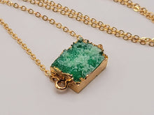 Load image into Gallery viewer, Dyed Natural crystal druzy crystal Minerals gem stone Necklace