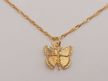 Load image into Gallery viewer, Butterfly Necklace - Trendy Butterfly necklace Gold tone