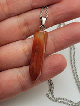 Load image into Gallery viewer, Elegant Silver Tone Carnelian Point Necklace - Daily Necklace