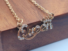 Load image into Gallery viewer, Dainty Necklace Queen - gift for her Gold Tone