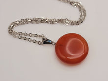 Load image into Gallery viewer, Handmade Crystal Necklace Silver Tone Carnelian Healing Crystal Point Necklace