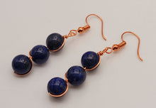 Load image into Gallery viewer, Handmade Lapis Lazuli Natural Drop Earrings , Stone Earrings