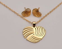 Load image into Gallery viewer, Cute Heart Dainty Necklace & earring Gift set Gold Tone