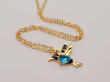 Load image into Gallery viewer, Hummingbird Necklace - Trendy Hummingbird necklace Gold Tone