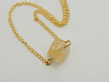 Load image into Gallery viewer, Crystal Necklace Golden Raw Citrine Healing Crystal Stone Necklace