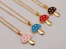 Load image into Gallery viewer, Mushroom Necklace for women Boho Jewelry Various Colors