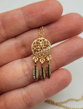 Load image into Gallery viewer, dainty Sleep Catcher necklace Minimalist Dream Catcher Necklace