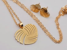 Load image into Gallery viewer, Cute Heart Dainty Necklace & earring Gift set Gold Tone