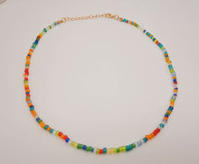 Load image into Gallery viewer, Bohemian Finds, Cute Colorful Choker necklace Handmade, Crystal beaded