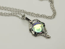 Load image into Gallery viewer, Silver Wire Wrapped Moon Stone Necklace Healing Crystal Necklace Silver tone