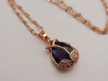 Load image into Gallery viewer, Gorgeous Rose Necklace, Flower Charm, Pendant with Crystals