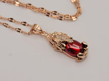 Load image into Gallery viewer, Carnelian Pendant Necklace Elephant Shaped, Handmade