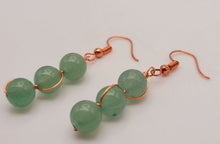 Load image into Gallery viewer, Handmade Green aventurine Natural Drop Earrings , Stone Earrings
