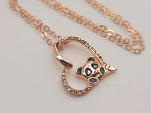 Load image into Gallery viewer, I Love You Necklace Panda - Trendy Heart necklace Rose Gold