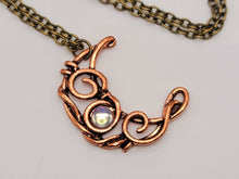 Load image into Gallery viewer, Trendy Cute Crystal Necklace Wired Moon Necklace Healing Crystal